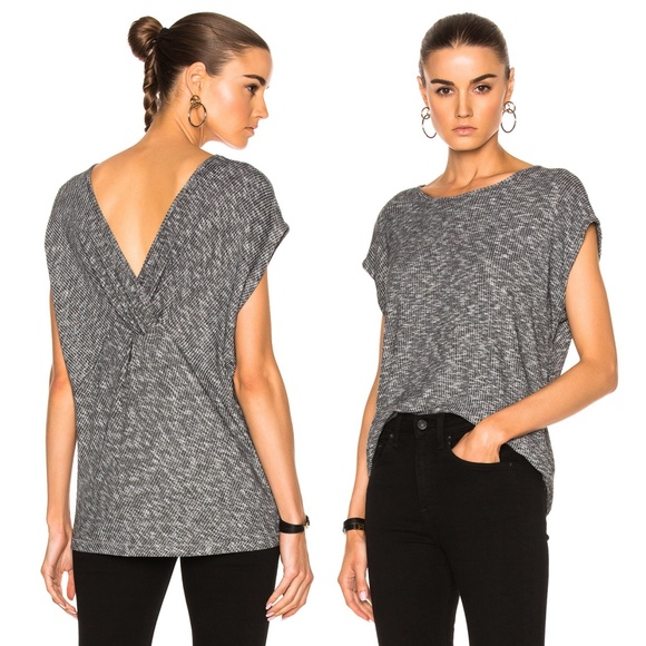 rag & bone Tops - rag & bone | Knot-Back Ribbed Tee